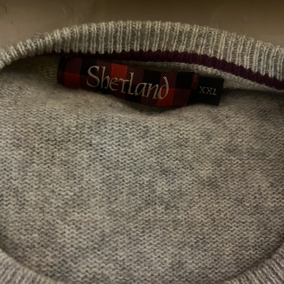 Xxl Gray SHETLAND crew neck - Picture 2 of 5